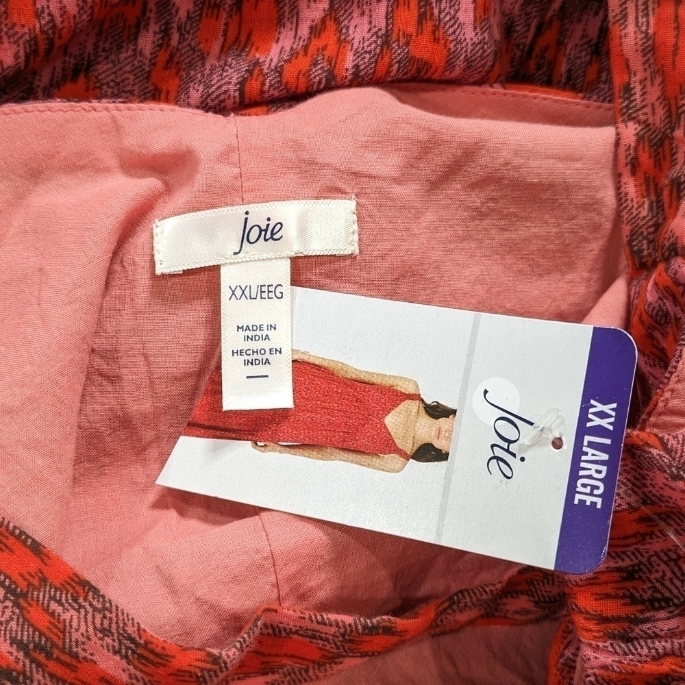 NWT Joie red pink sleeveless v neck maxi summer dress XXL - Picture 6 of 8
